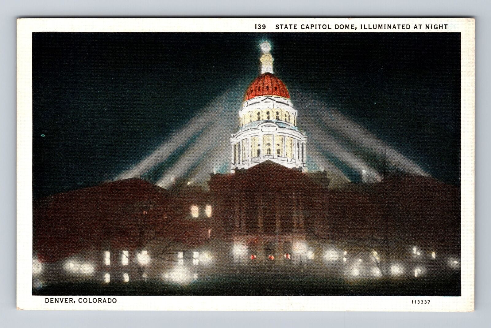 Denver CO-Colorado, State Capitol Dome, Antique, Vintage Postcard