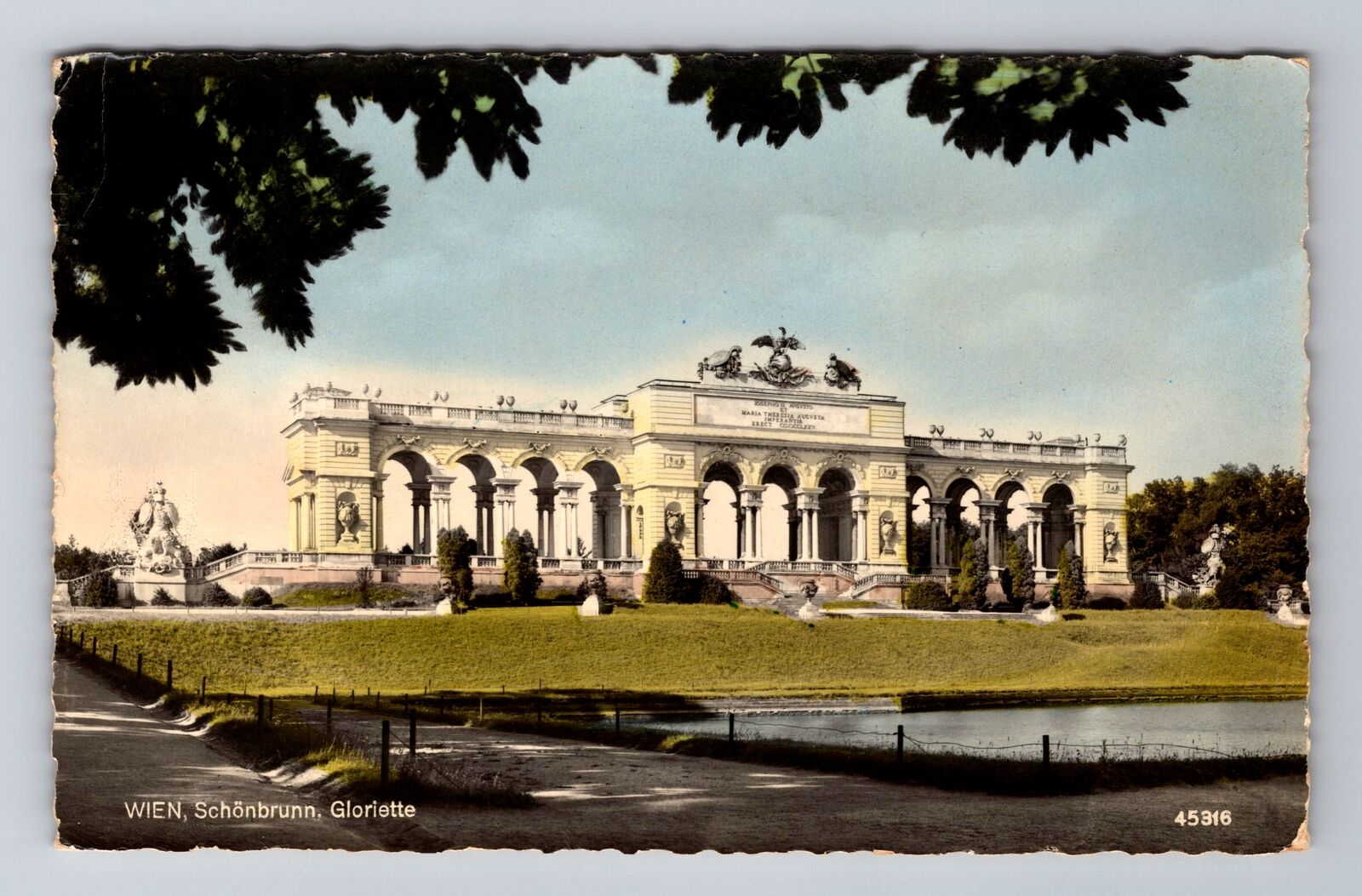 RPPC-Wien Austria, Schonbrunn Gloriette Antieu, Vintage Postcard