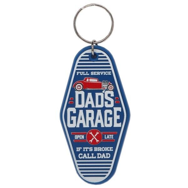 Dad's Garage Keychain Full Service If It's Broken Call Dad Open Late