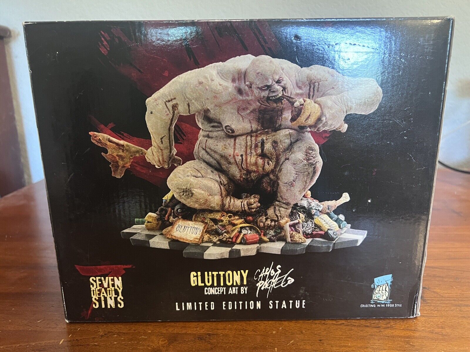 Geek Toys Gluttony Statue #144/500 & Carlos Pacheco Concept Art 7 Deadly Sins