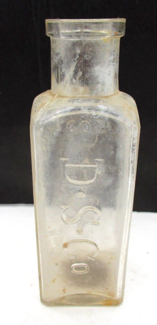 Vintage DS Co Glass Medicine Bottle