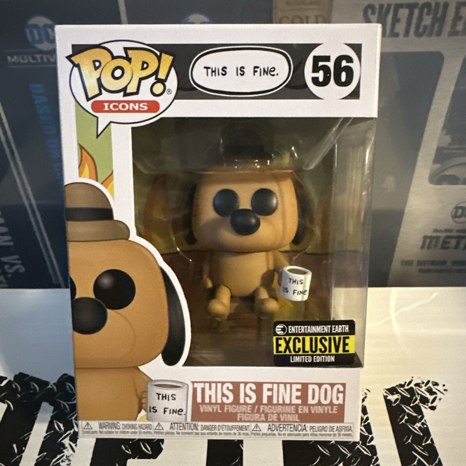 Funko Pop Icons: This is Fine Dog Entertainment Earth Exclusive Vaulted New NIB