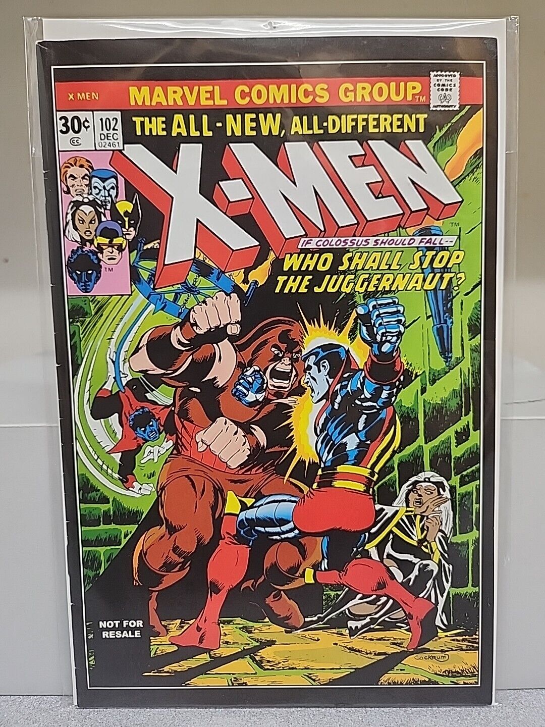 Marvel Comics Uncanny X-Men #102  1976 - Colossus Vs Juggernaut Cover - Reprint