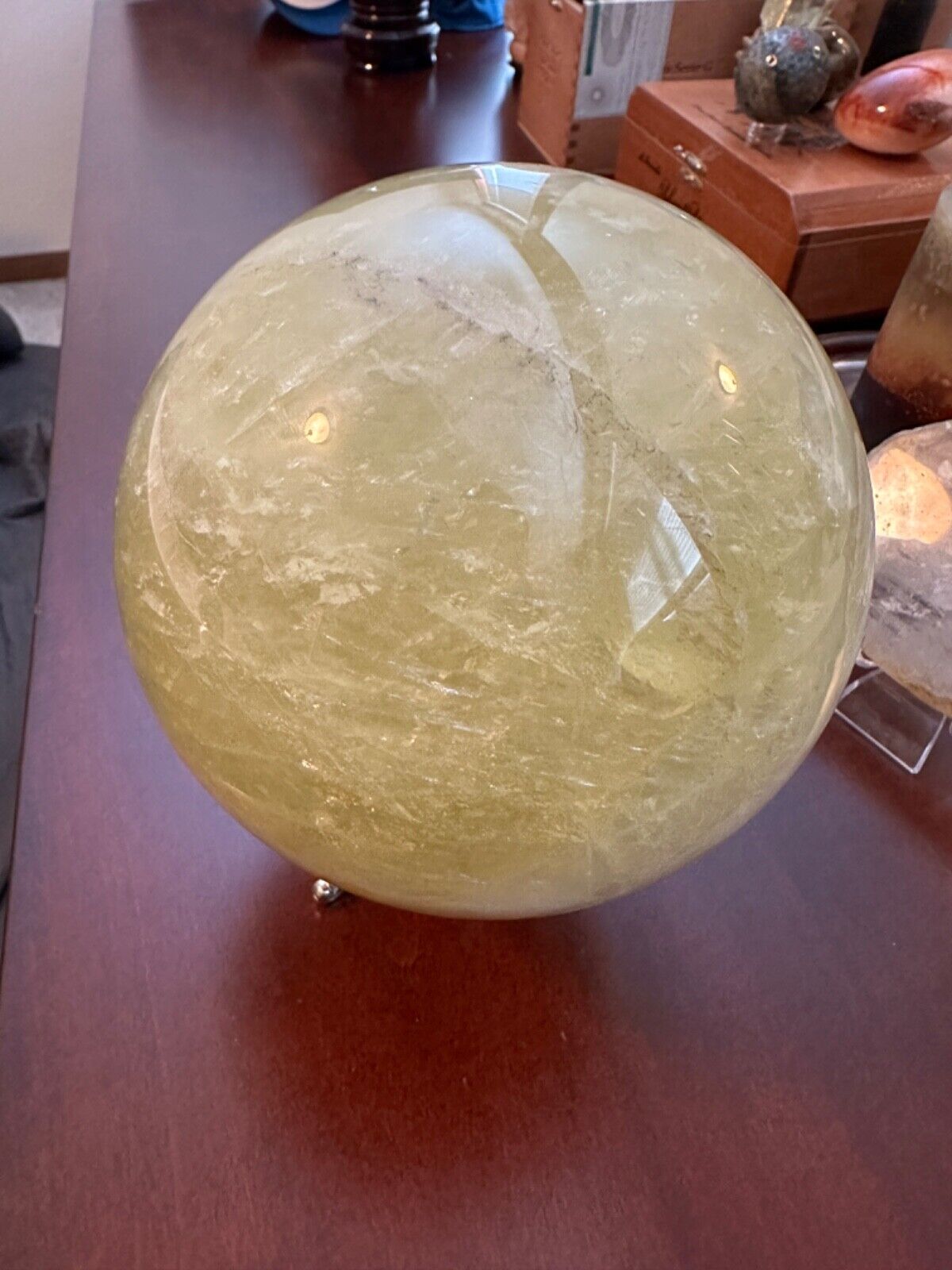Beautiful Large Citrine Crystal Sphere 8.05 Lbs