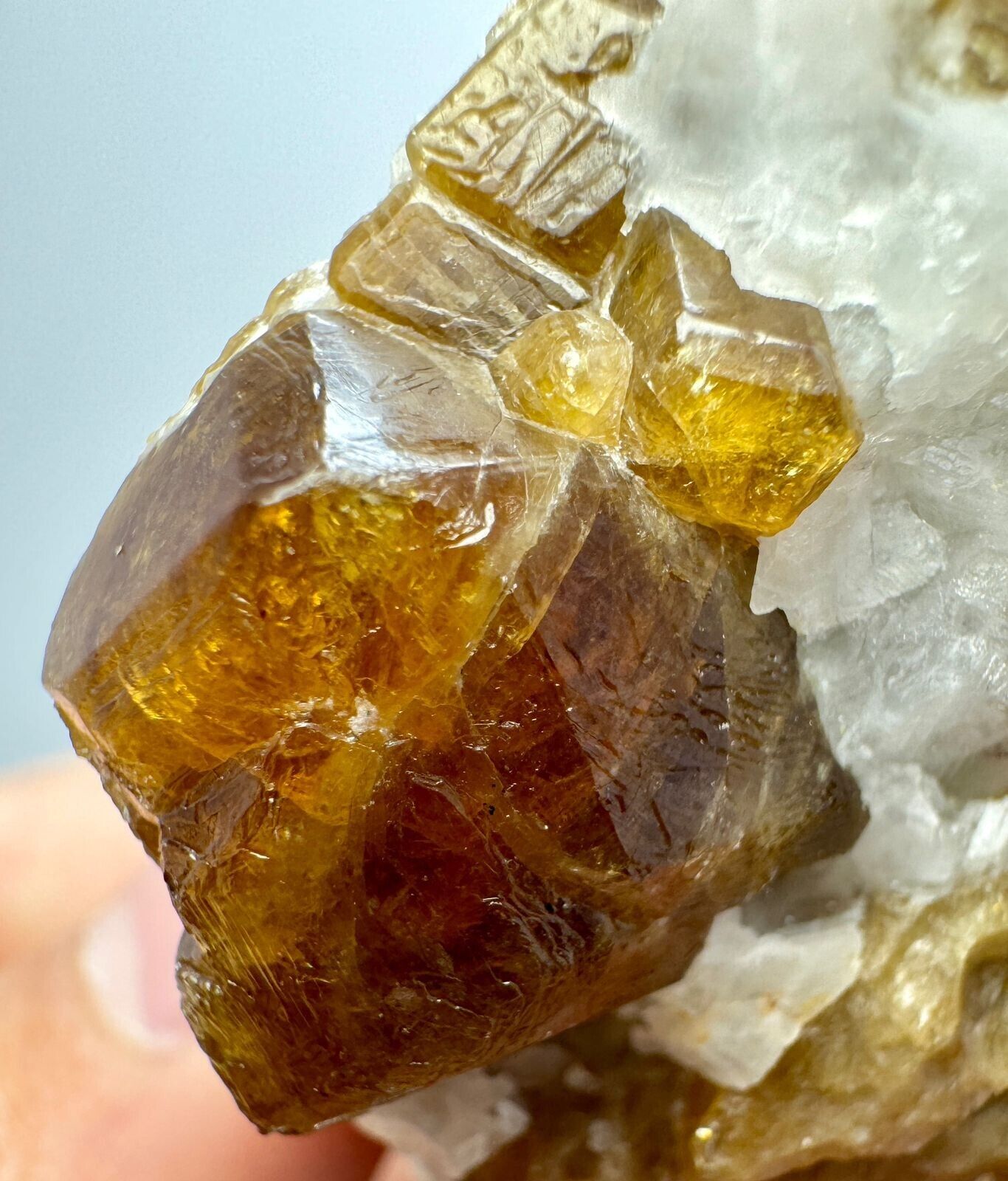 274 Gram Ultra Rare Hessonite Garnet Crystals Cluster On Matrix@ PK