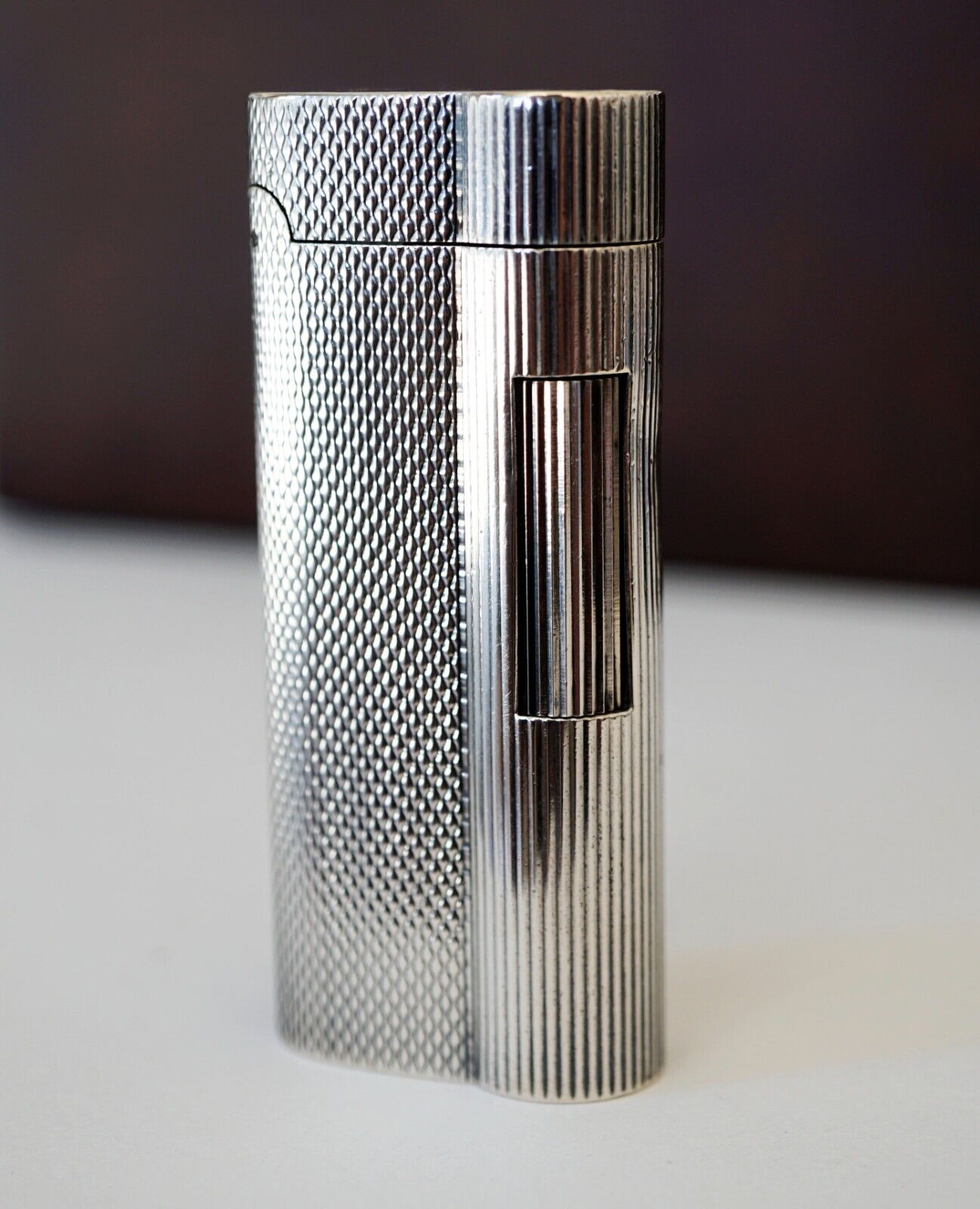 Vintage DUNHILL S Type Silver Plated ROLLAGAS Lighter Made in England
