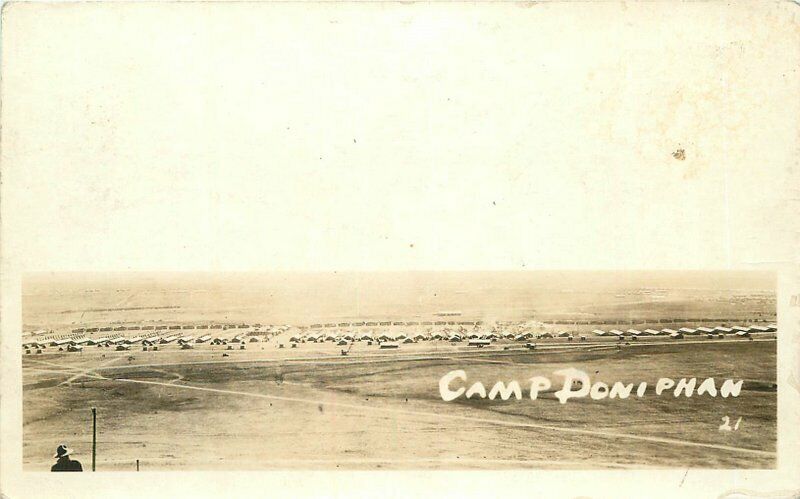Oklahoma Fort  Sill C-1918 RPPC Photo Postcard Camp Doniphan 22-3587