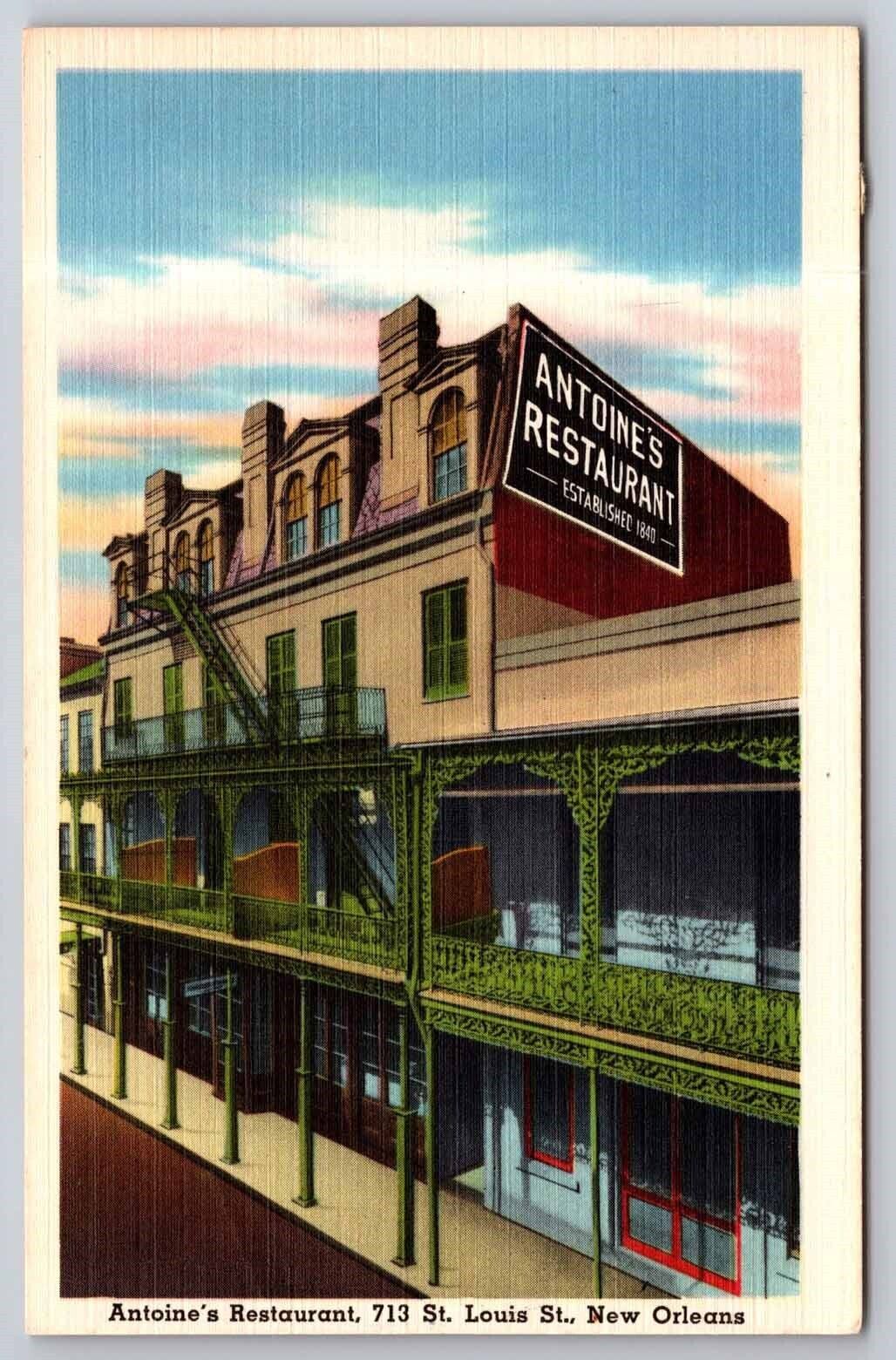 Antoine's Restaurant New Orleans LA 1959 Louisiana Postcard