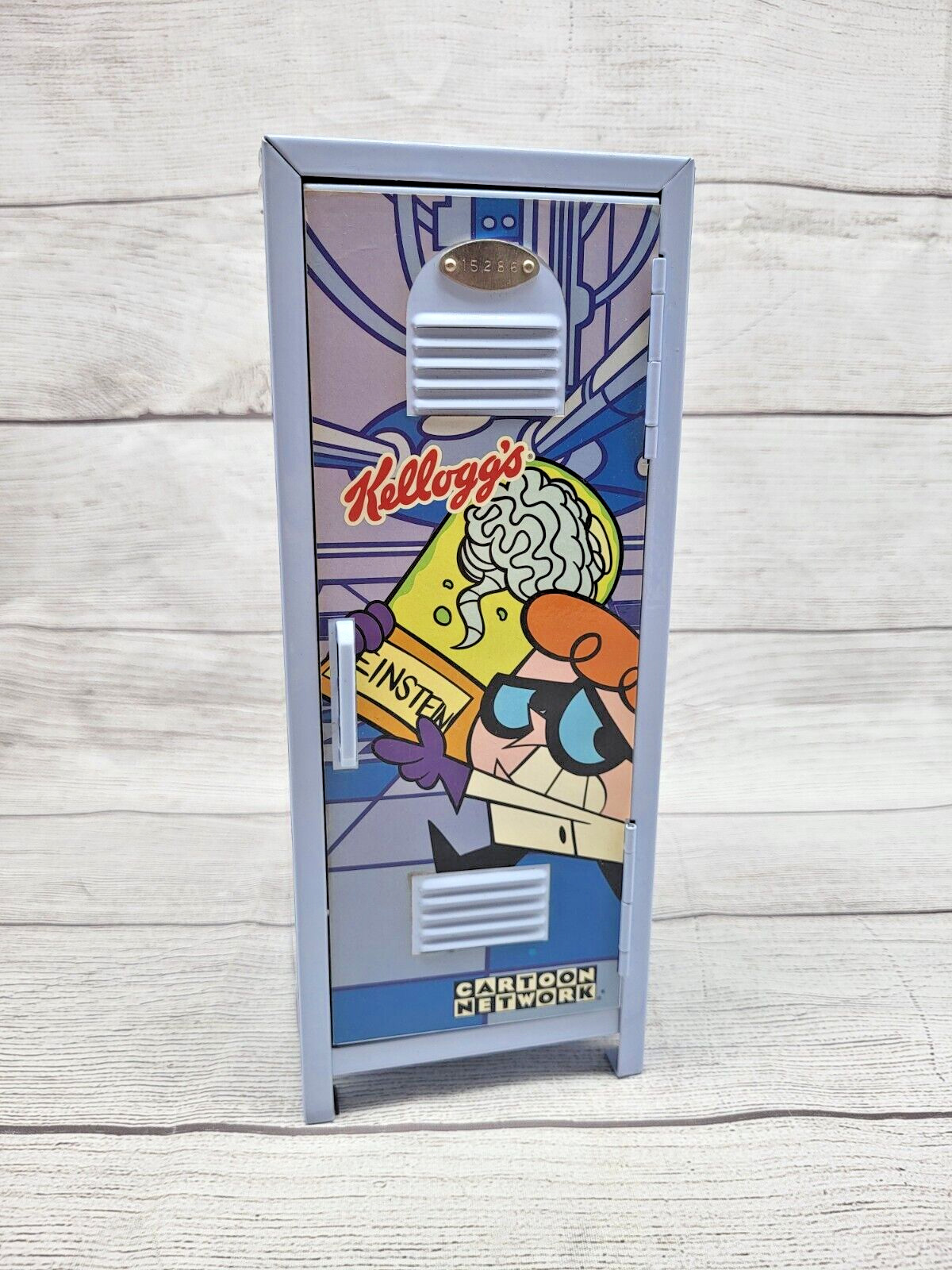 Vintage 2001 Kellogg's/Cartoon Network Promo Mini Metal Locker Dexter's Lab