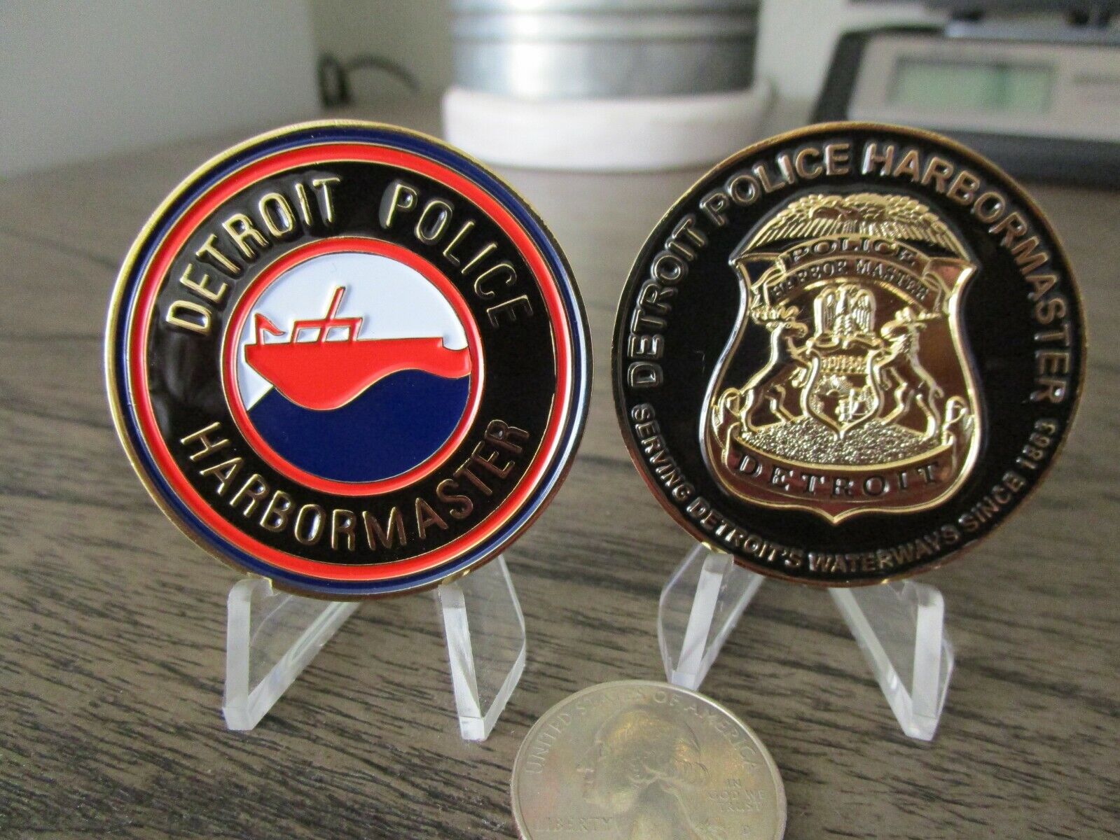 Detroit Police Department Harbormaster DPD Challenge Coin.