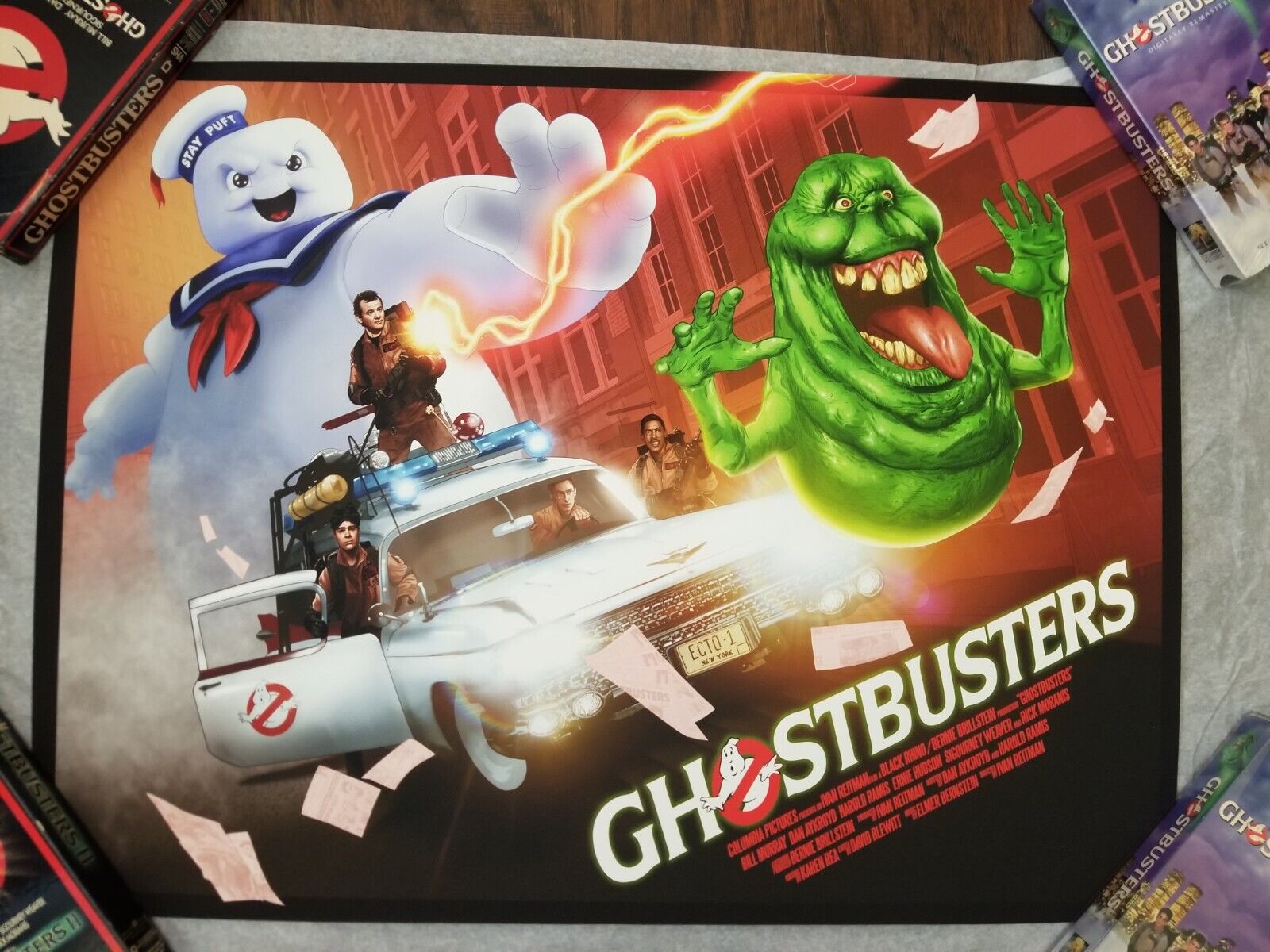  SDCC Ghostbusters 84 By Mike Mcgee  Hand Number Print. #11 Of 15  18x24 RARE 