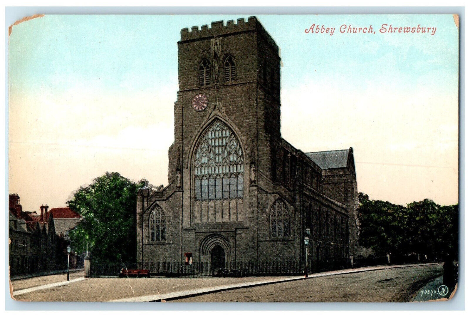 c1905 Abbey Church Shrewsbury Shropshire England Posted Antique Postcard