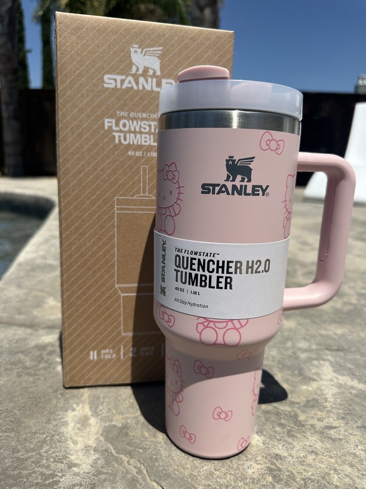 (Limited Edition) Hello Kitty Stanley Cup 40oz Tumbler  New - Pink [US SELLER]