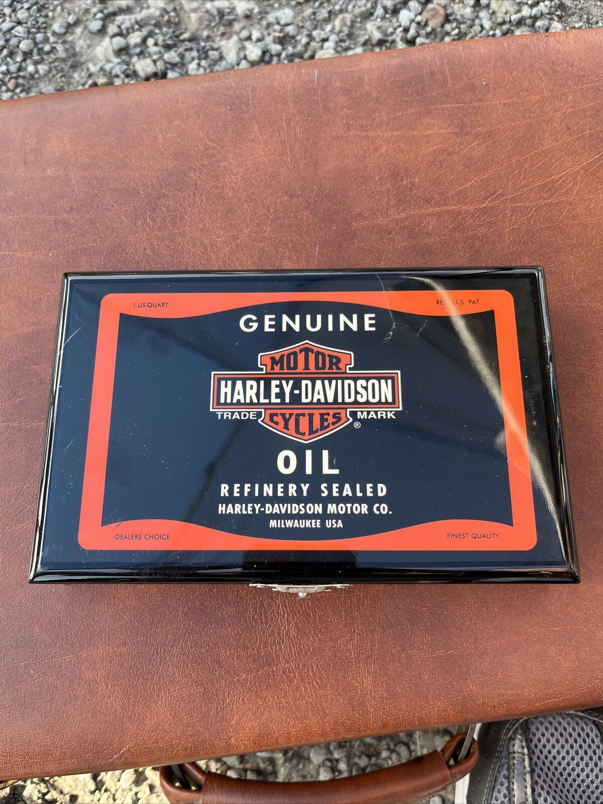Harley-Davidson Oil Can Domino Set