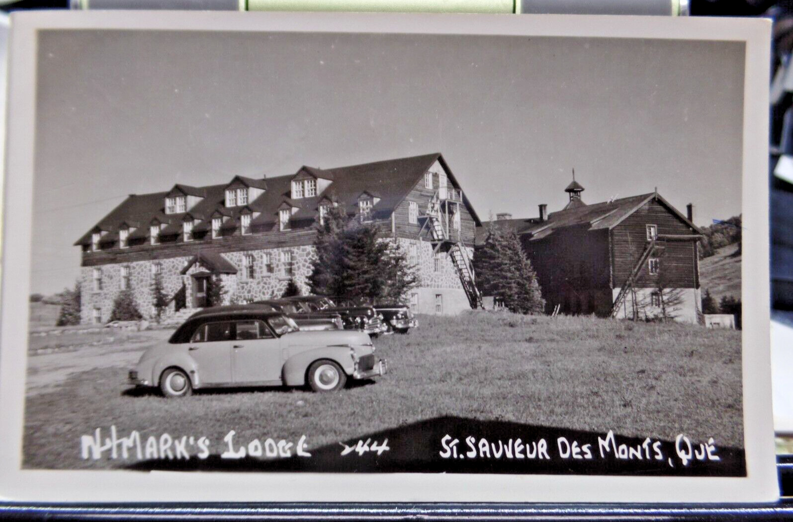 Nymark's Lodge St. Sauveur Des Monts Quebec 1950s RPPC Postcard