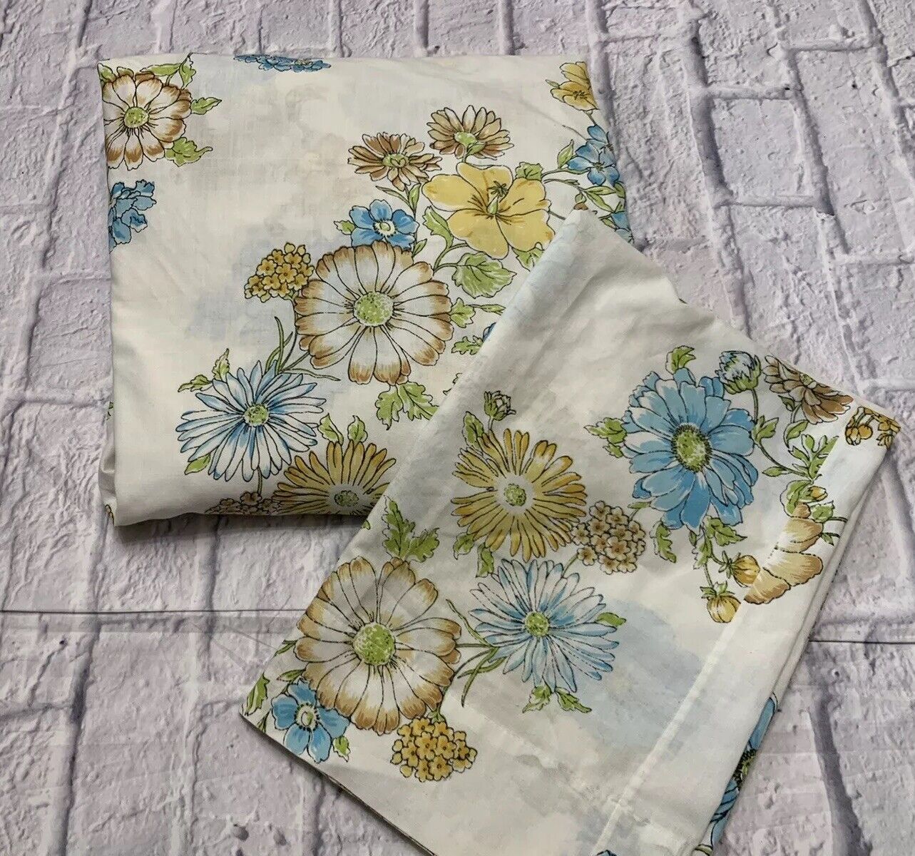Vintage Linen Set Sheets Wildflower Full