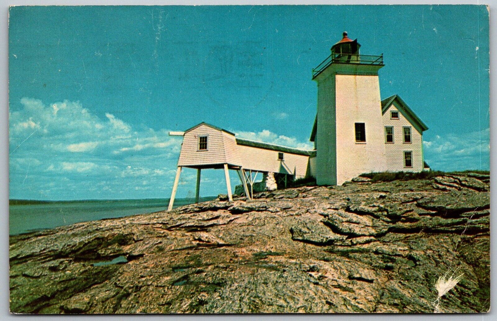 West Southport Maine 1969 Postcard Hendrick's Head Lighthouse