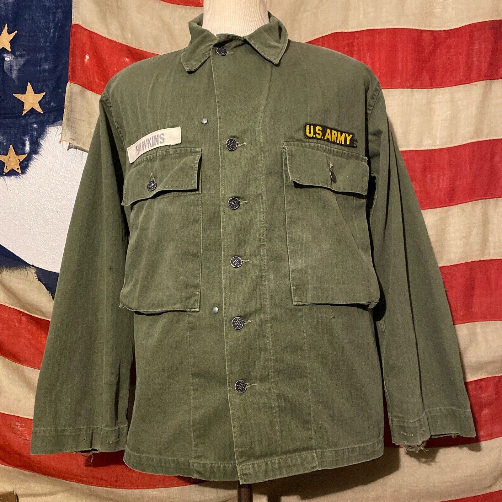 Vintage 40’s - 50’s WWII US Army HBT Jacket sz 42