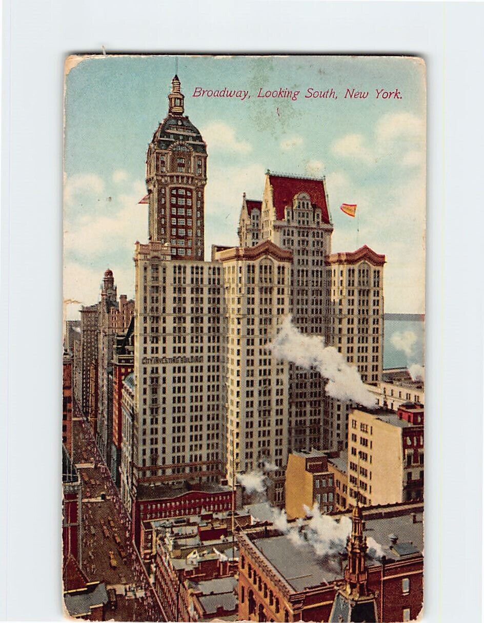 Postcard Broadway Looking South NY USA