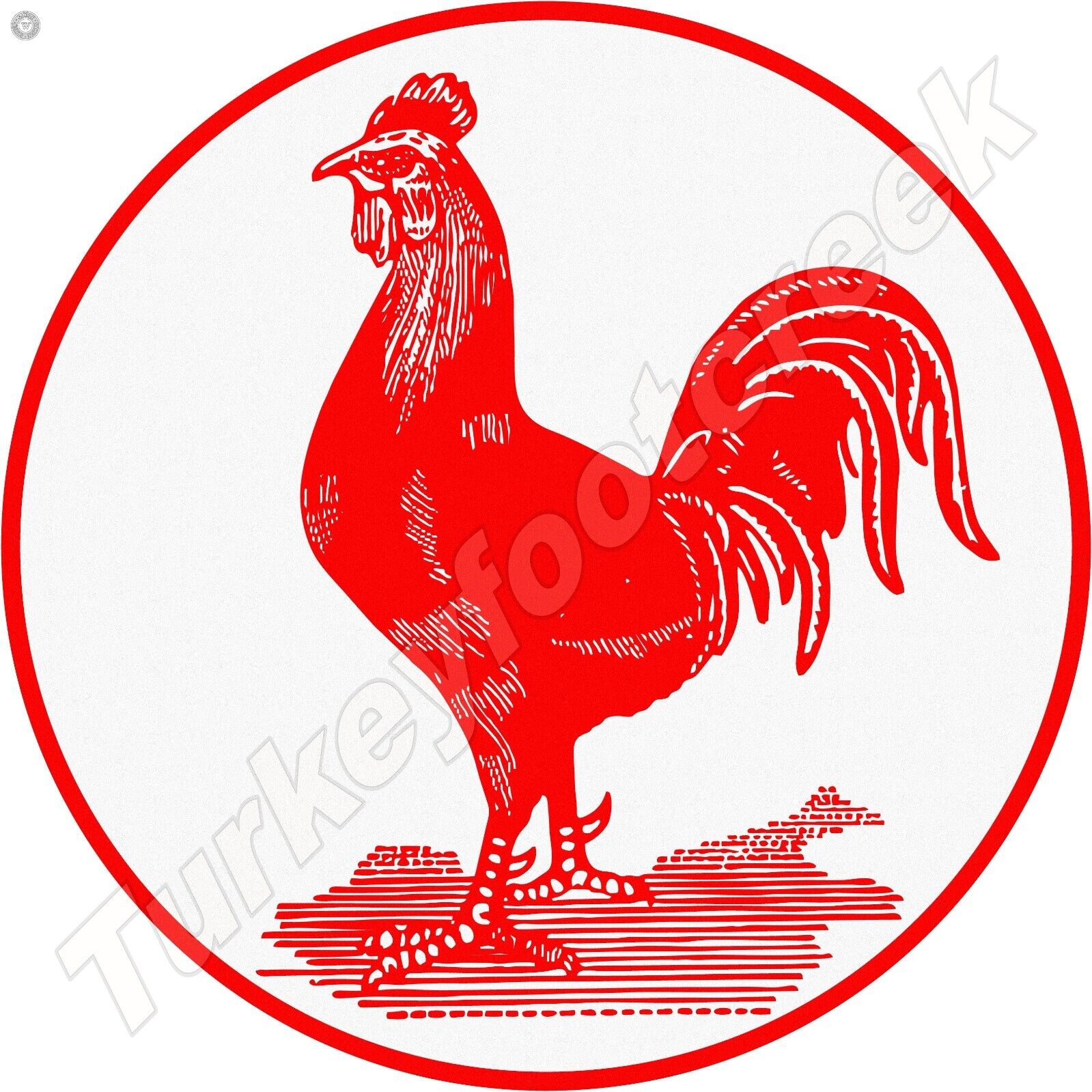 Red Rooster Round Metal Sign 2 Sizes To Choose From