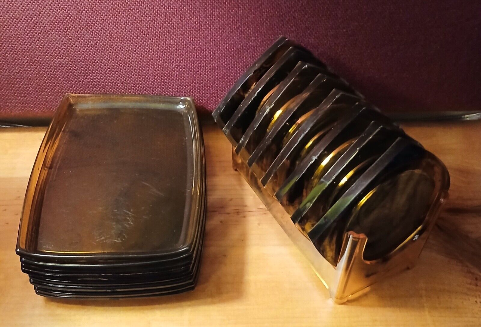 Vintage Coster & Tray Set, 8 pc- Excellent Condition