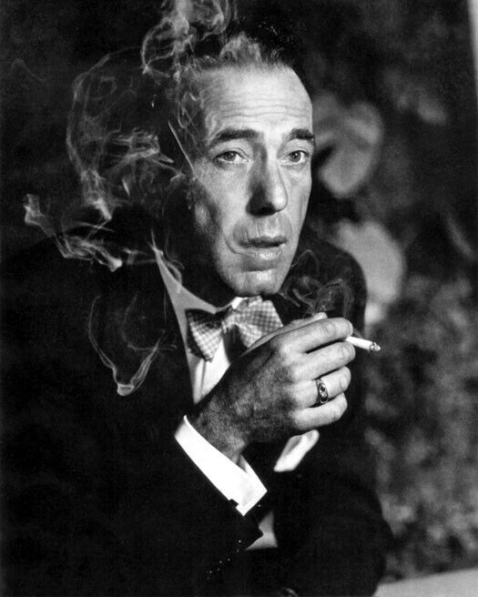 Film Actor HUMPHREY BOGART with Cigarette Glossy 8x10 Photo Movie Print Poster