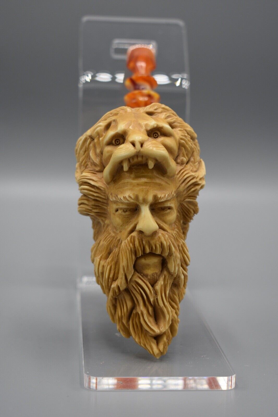Hercules Greek Divine Hero Figure Pipe  New Block Meerschaum Handmade Case#469