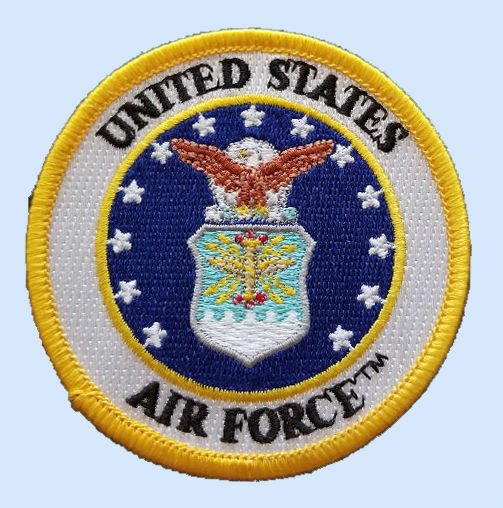 US AIR FORCE USAF 3 INCH ROUND PATCH - MADE IN THE USA