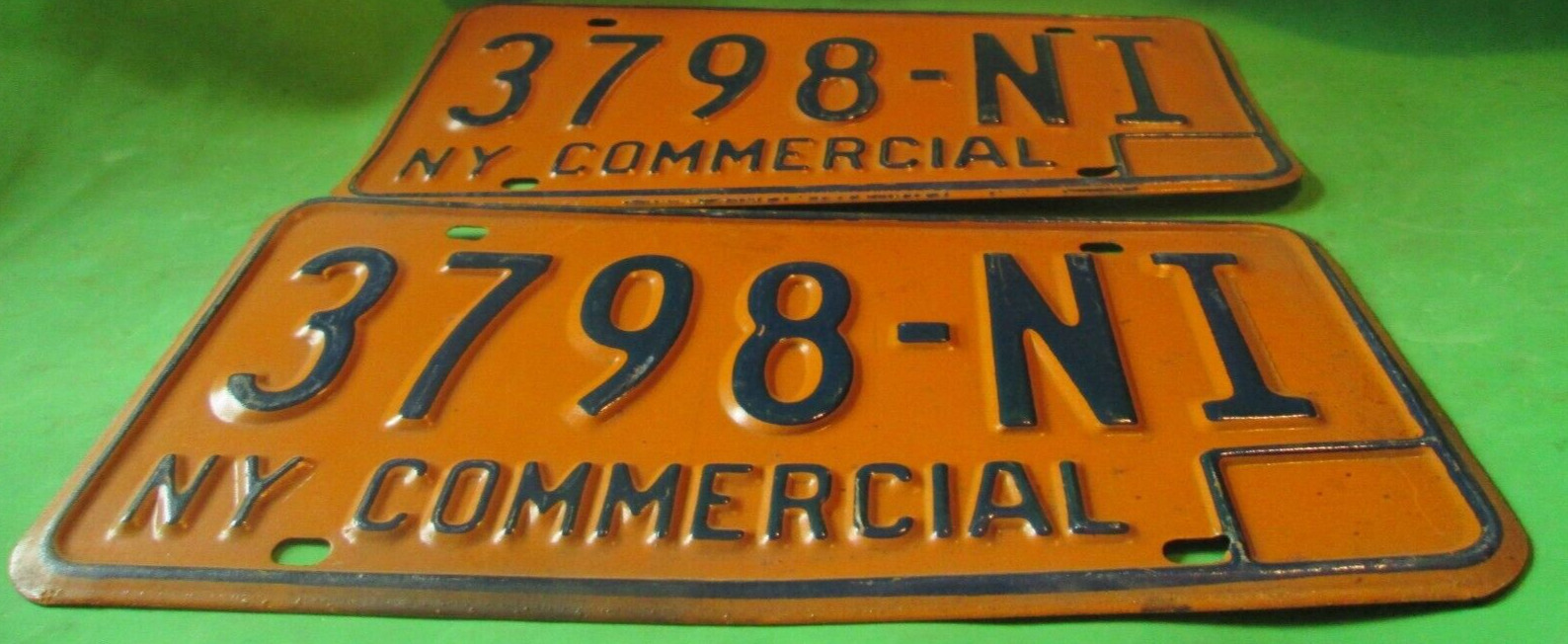 VINTAGE NEW YORK NY LICENSE PLATE COMMERCIAL TAG PAIR SET 3798 NI NICE