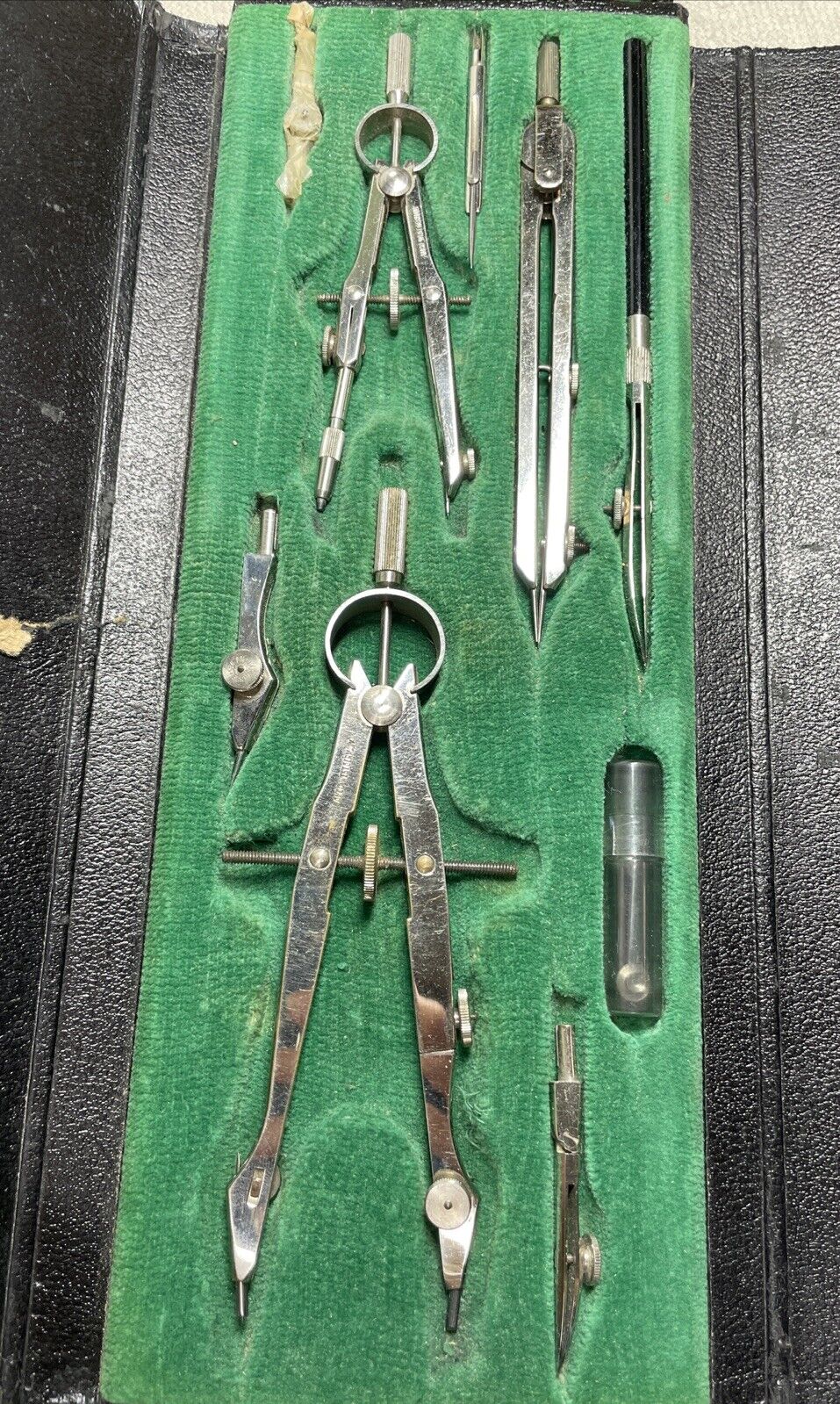 Vintage AMCO Drafting Set 1386 with Case West Germany 9 Pieces