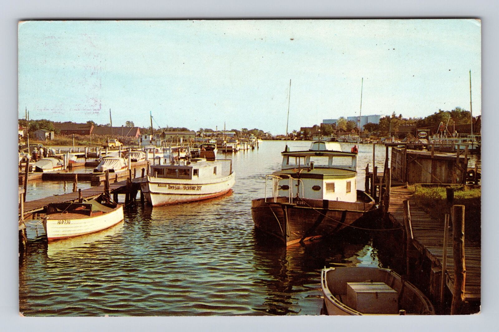 Long Island NY-New York, Patchogue, Antique, Vintage c1966 Souvenir Postcard
