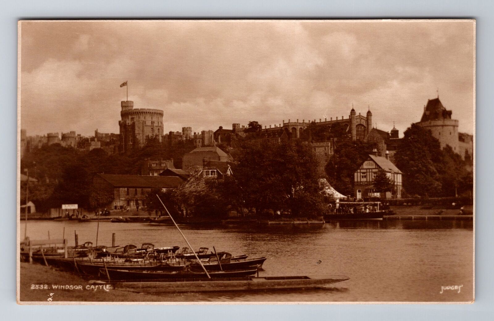 RPPC-England, Scenic View Of Windsor Castle, Antique, Vintage Postcard