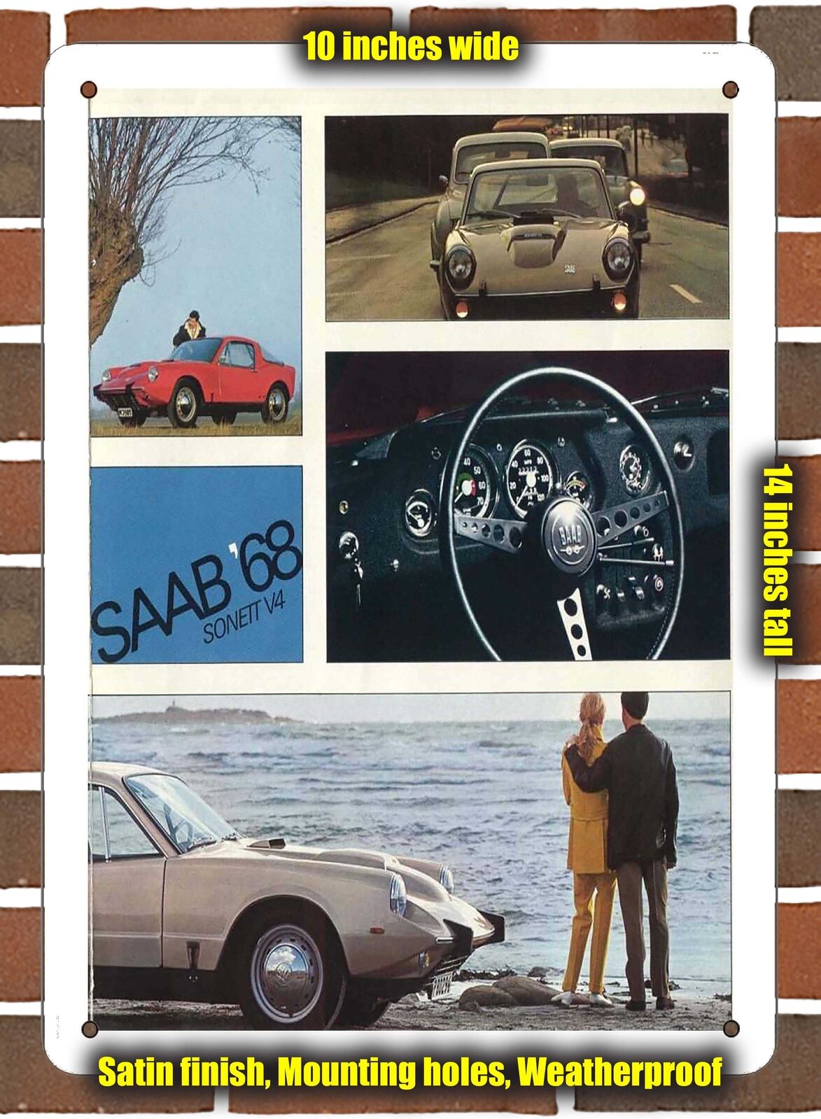 METAL SIGN - 1968 Saab Sonett (Sign Variant #04)