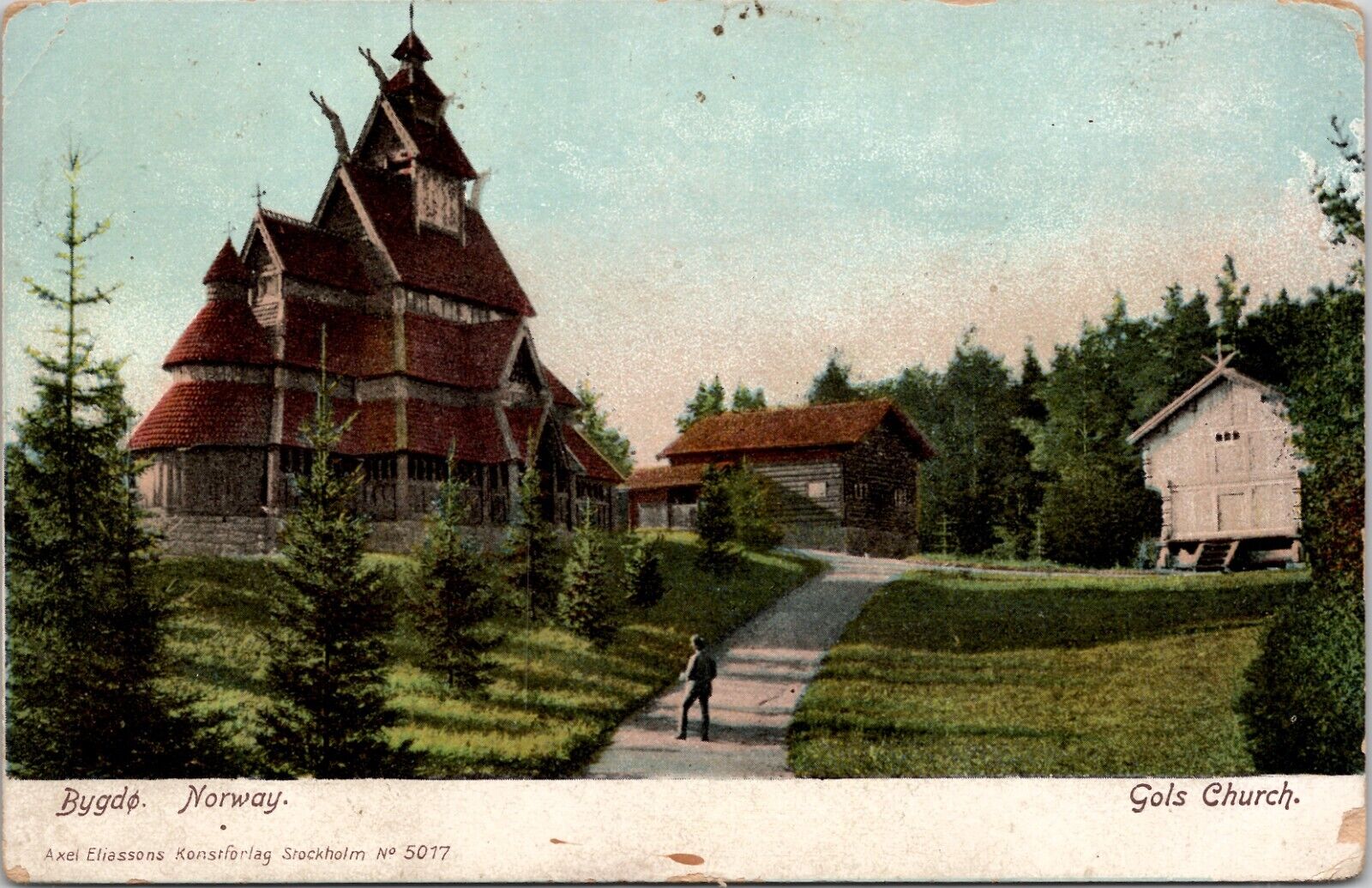 Bygdo Norway, Gols Church Vintage Postcard Wps1