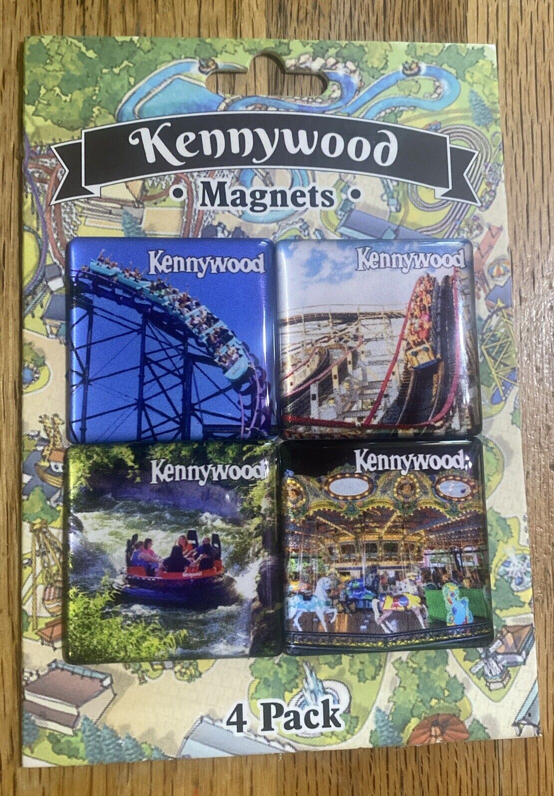 Kennywood Park Magnets. Set Of 4 Magnets Pittsburgh, PA. Brand New