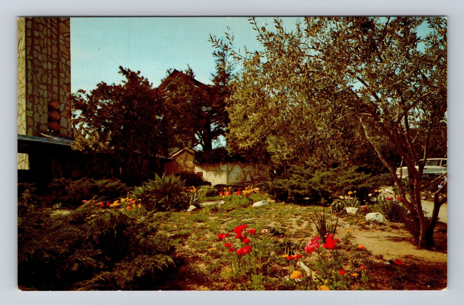 Portuguese Bend CA-California, Springtime Wayfarers Chapel, Vintage Postcard