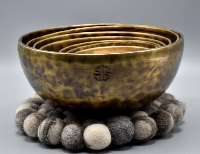 Professionally Tuned Full Moon Bowl Set of 7-Chakra Healing Set-Yoga Meditation