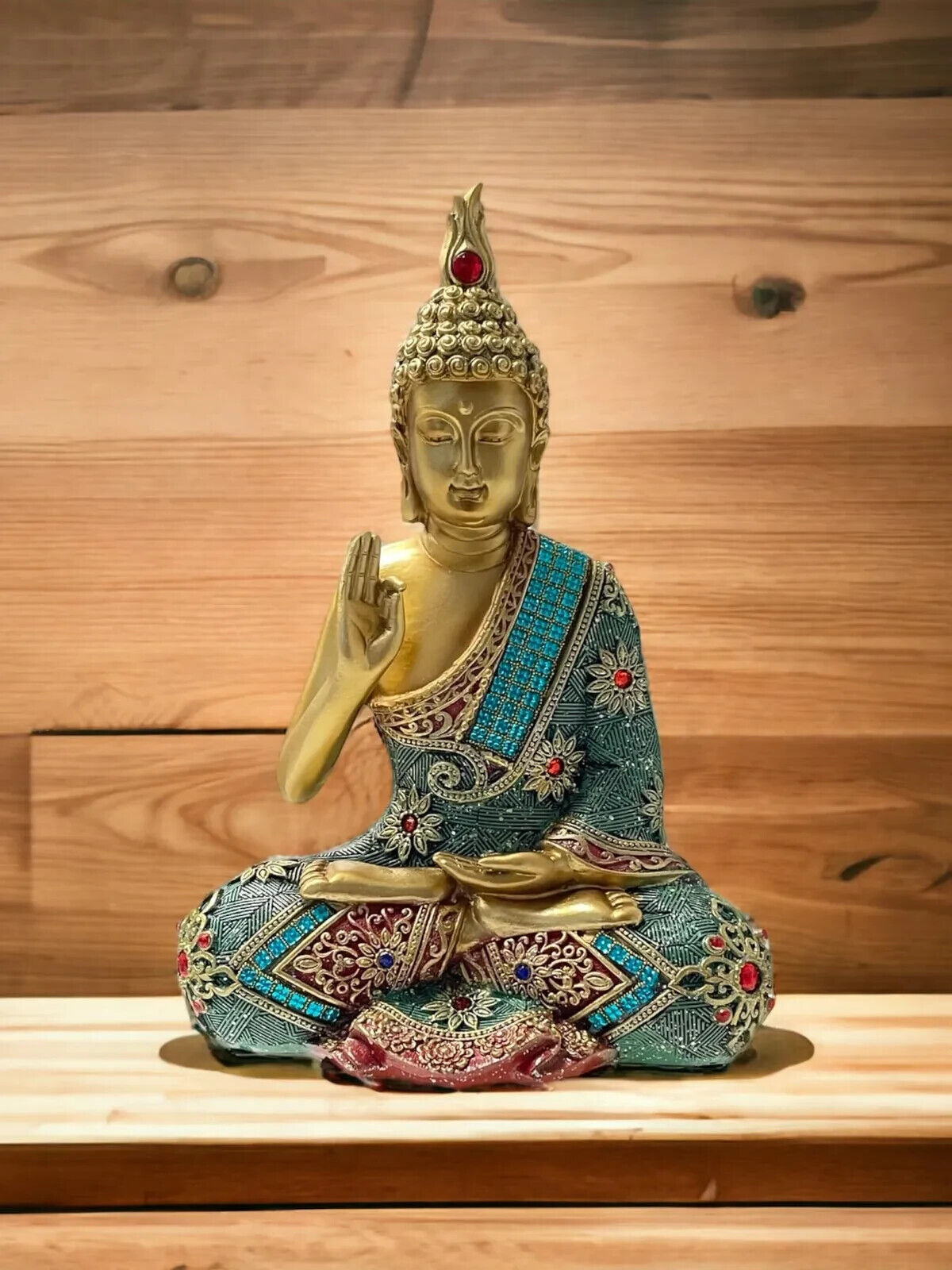 SINT Buddha Statue Figurine for Home Decor Zen Sitting Meditating Sculpture B...