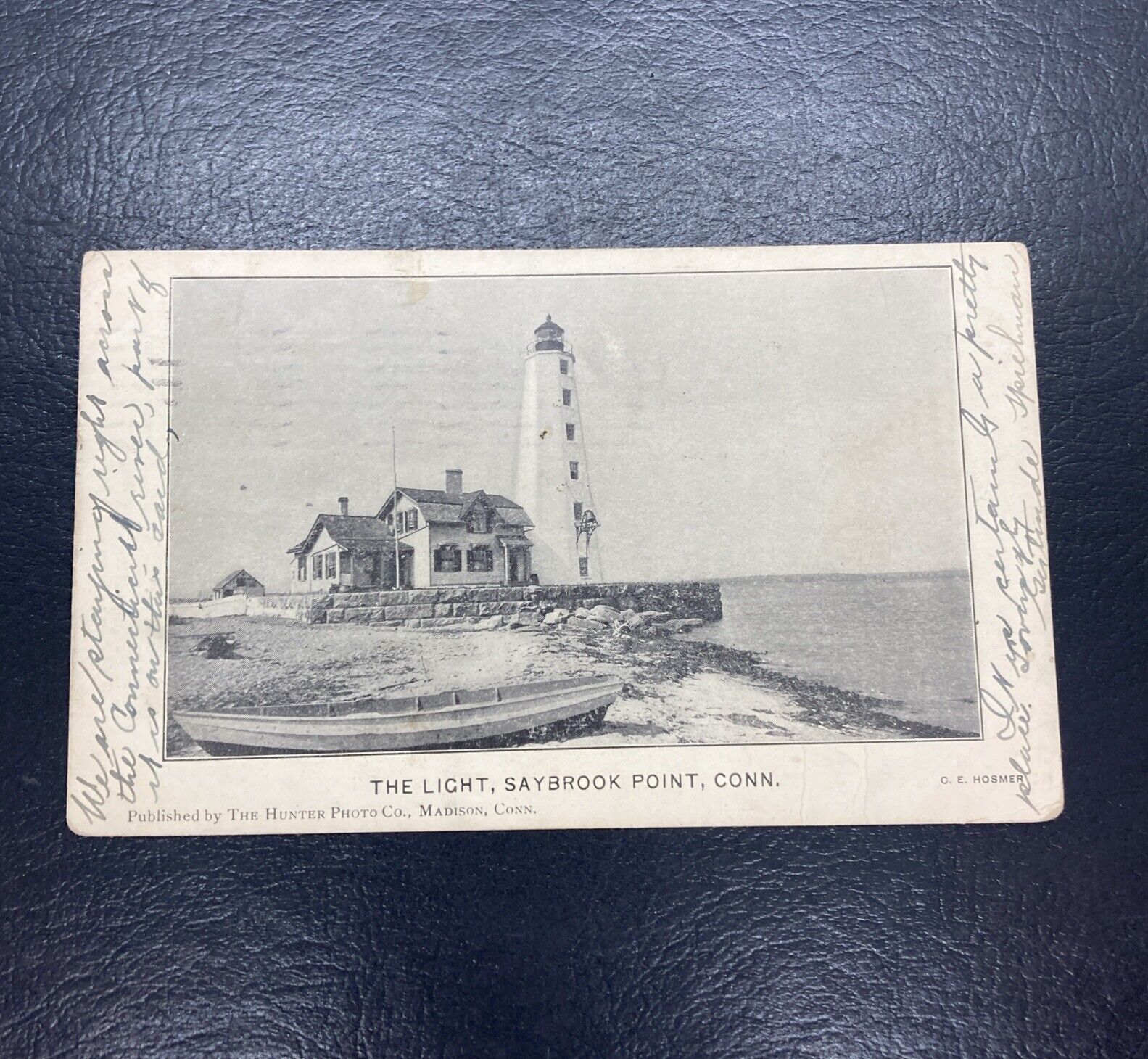 Old c.1906 - The Light - SAYBROOK POINT CONN. -  POSTCARD - Lighthouse