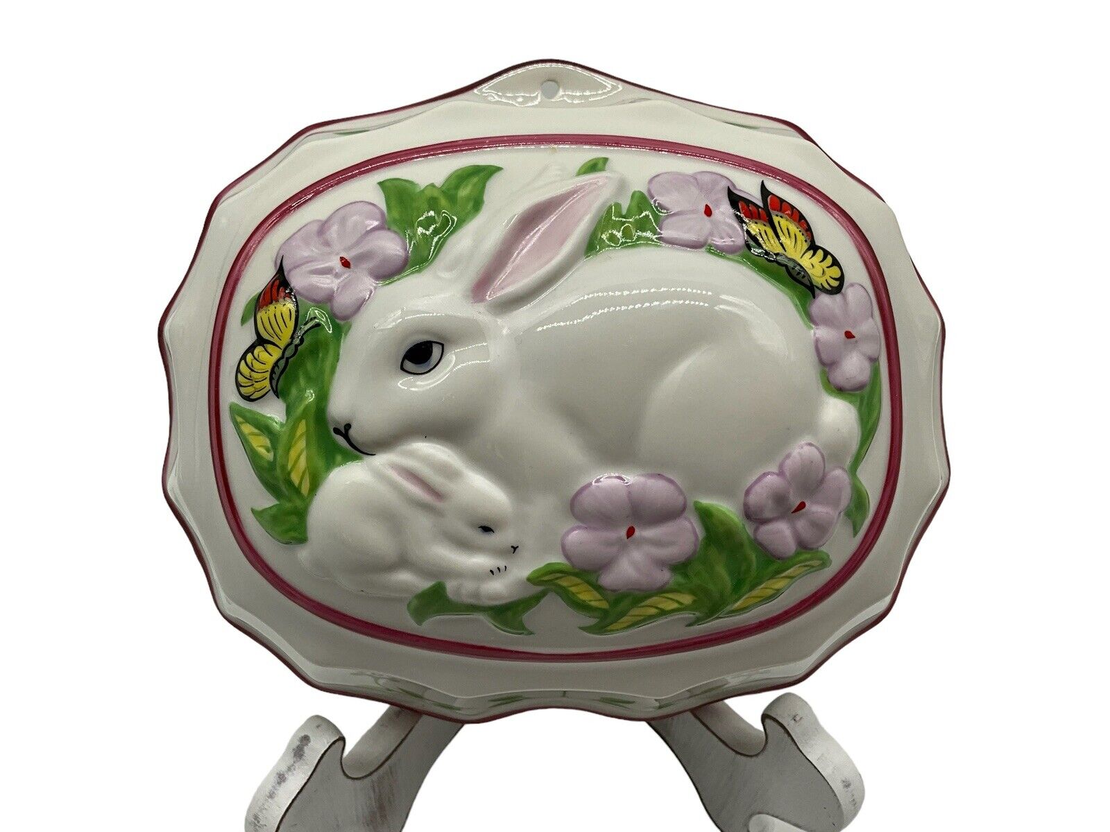 Vintage 1986 Franklin Mint Le Cordon Bleu Decorative Ceramic Mold Bunny Rabbit