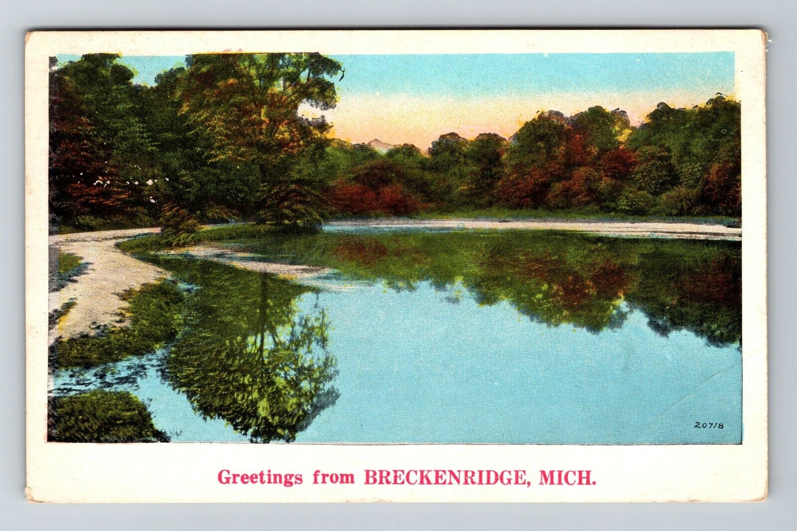 Breckenridge MI-Michigan, Scenic Greetings Vintage Souvenir Postcard
