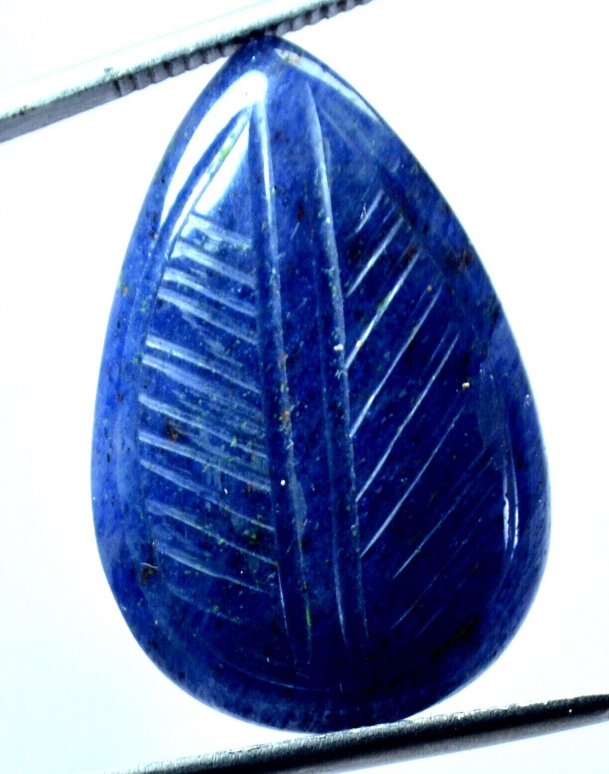 Ceylon Blue Sapphire 24.00 ct Sri Lanka Hand Craved Pear Natural Unheated RA,126