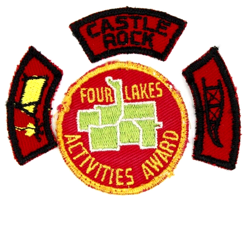 Vintage Camp Castle Rock Four Lakes Council Activities Award Patch with Segments