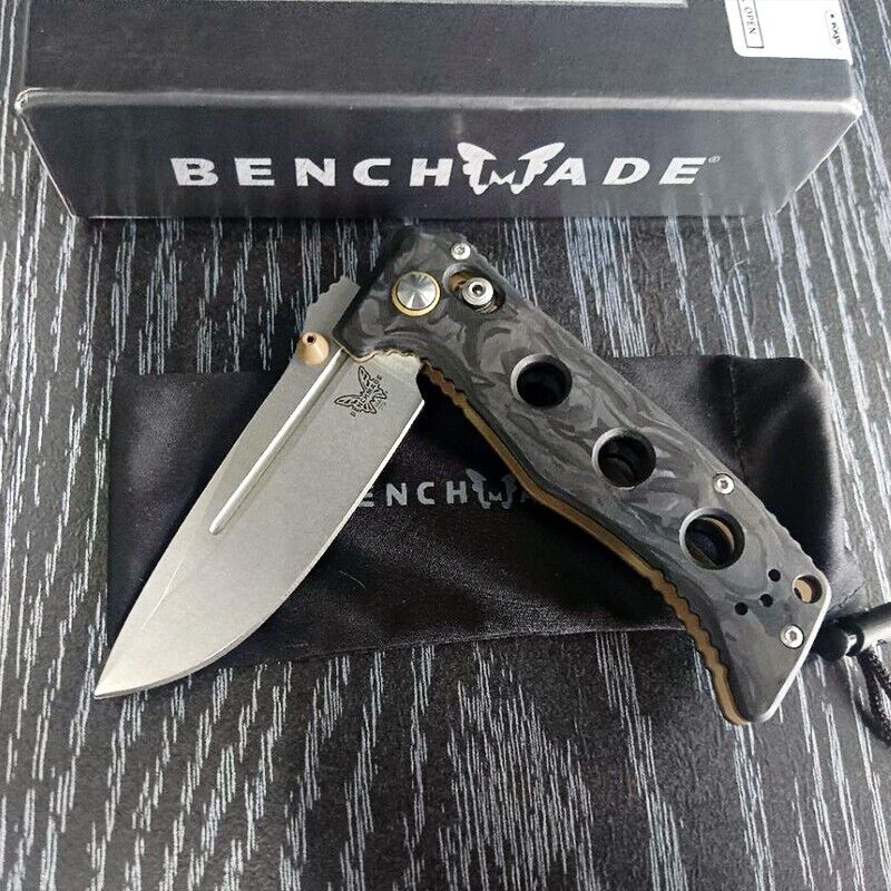 New Axis Benchmade Mini 273-03 CPM CruWear Black Folding Knife