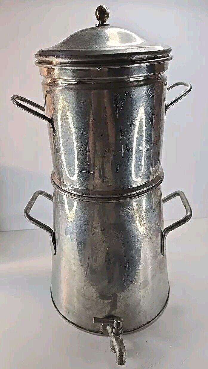 Double Stack 20 Cup Coffee Percolator Made In France Vintage