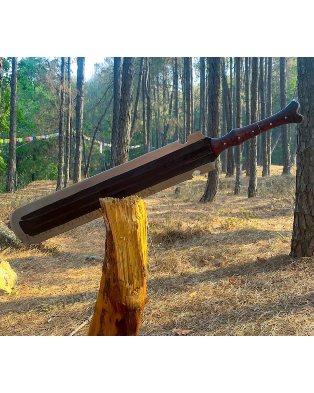 Custom Handmade Carbon Steel Blade Tactical Machete Sword |Hunting Sword Camping