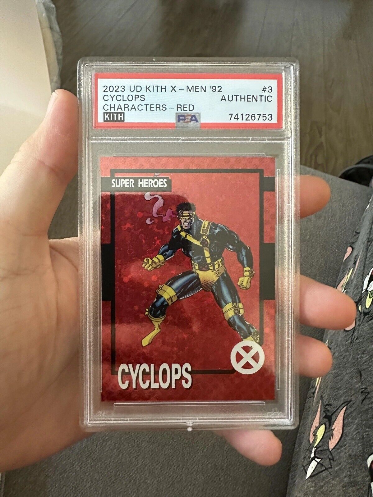 2023 Upper Deck Kith '92 Characters 3 Cyclops Red 1/100 X-Men Card PSA Authentic