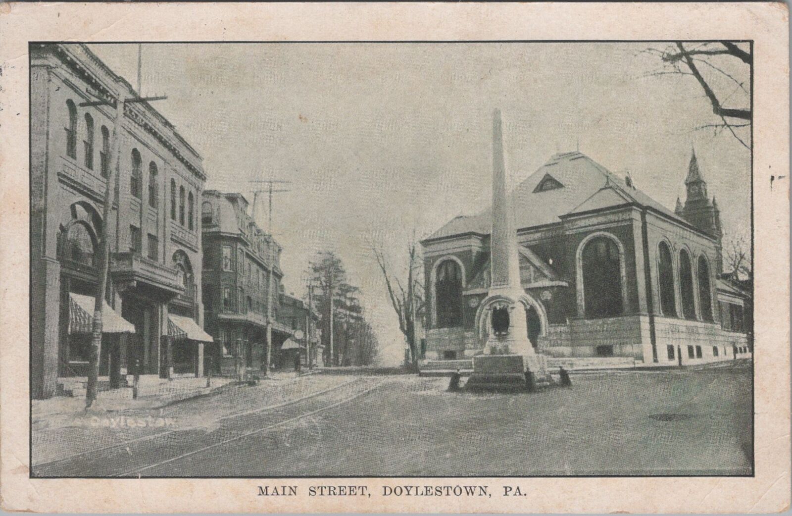 Postcard Main Street Doylestown PA #2