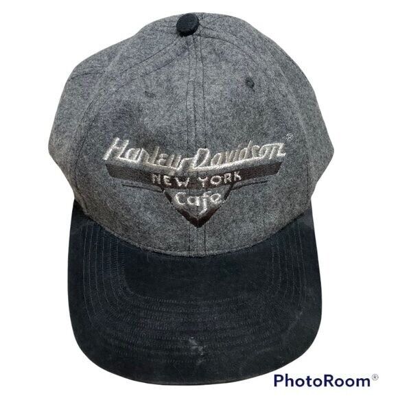 Harley Davidson cafe grey Ride Free wool blend one size snap back hat