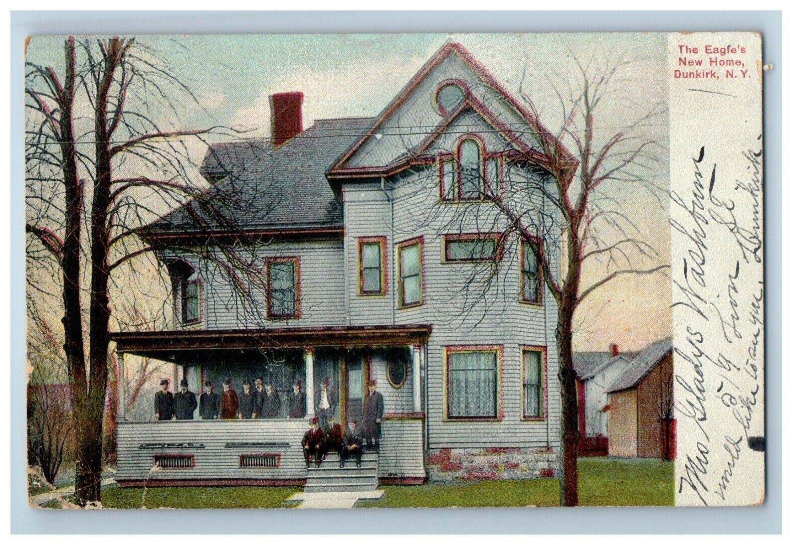 1909 View Of The Eagle's New Home Dunkirk New York NY Posted Antique Postcard
